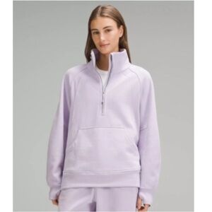 Lululemon Athletica Scuba Oversized Funnel Neck Half Zip Long in Lilac Ether